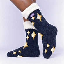 Load image into Gallery viewer, The Foozie™ Sparkles slipper socks, side view